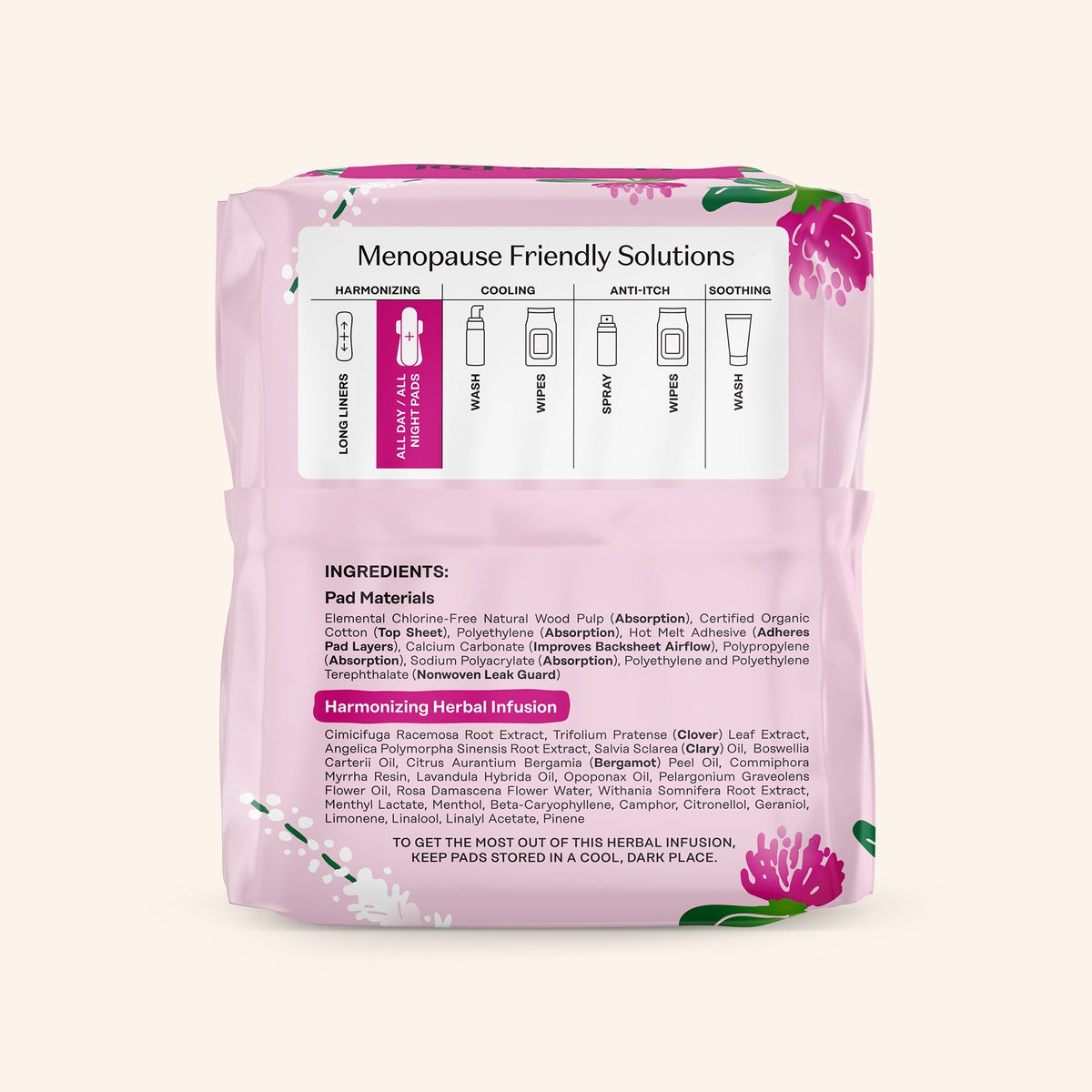 Peri-menopause Harmonizing Herbal Infusion All Day/All Night Pads